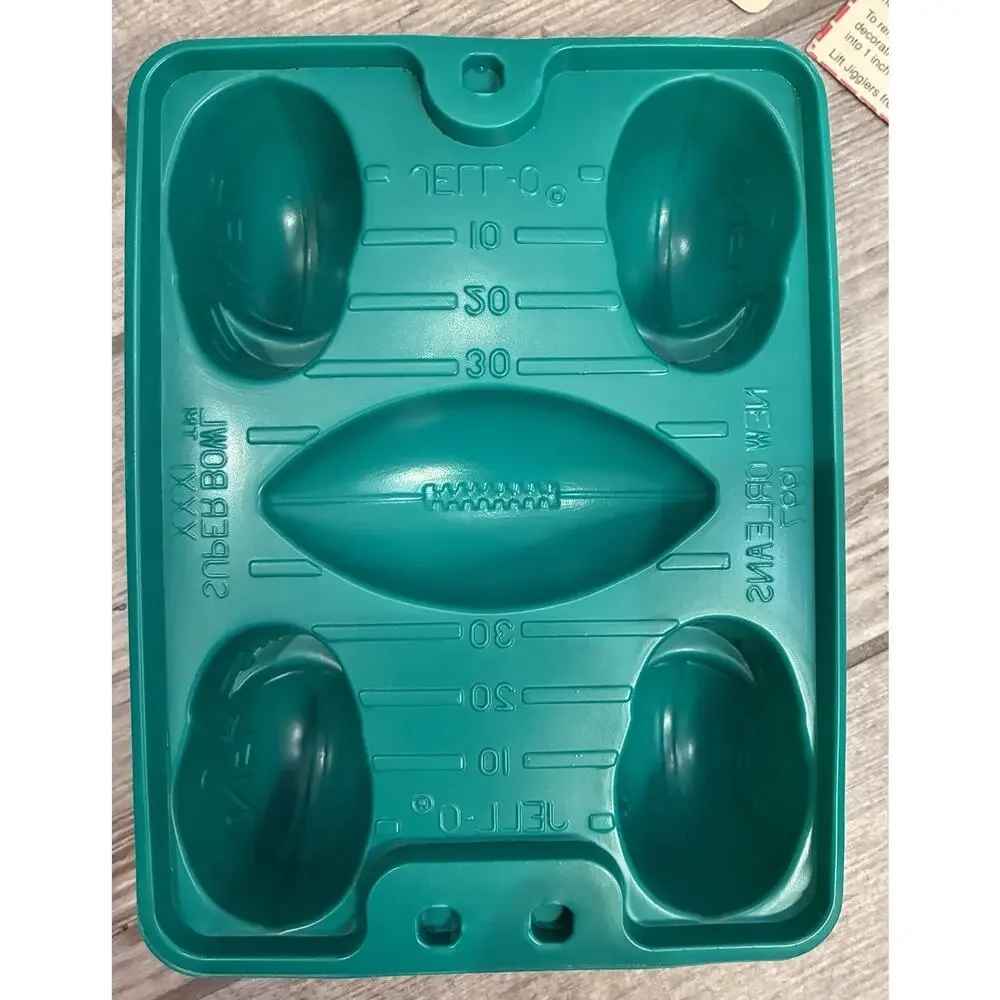 JELL-O Vtg Jello Jigglers Super Bowl Molds Football And Helmets.New 1997 2-Pack